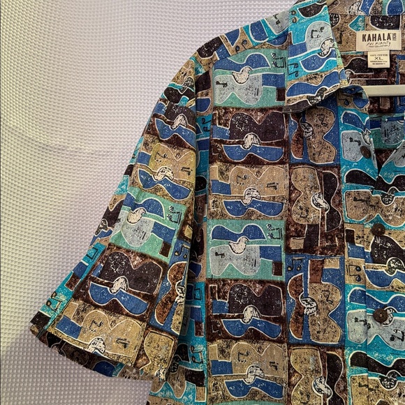 Kahala Aloha Hawaiian Shirt Avi Kirlaty Print Collection Shirt Cotton SZ XL - Picture 4 of 12
